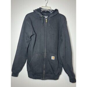 Carhartt Men's S Loose Fit Midweight Full Zip Hoodie Sun Faded Black K122